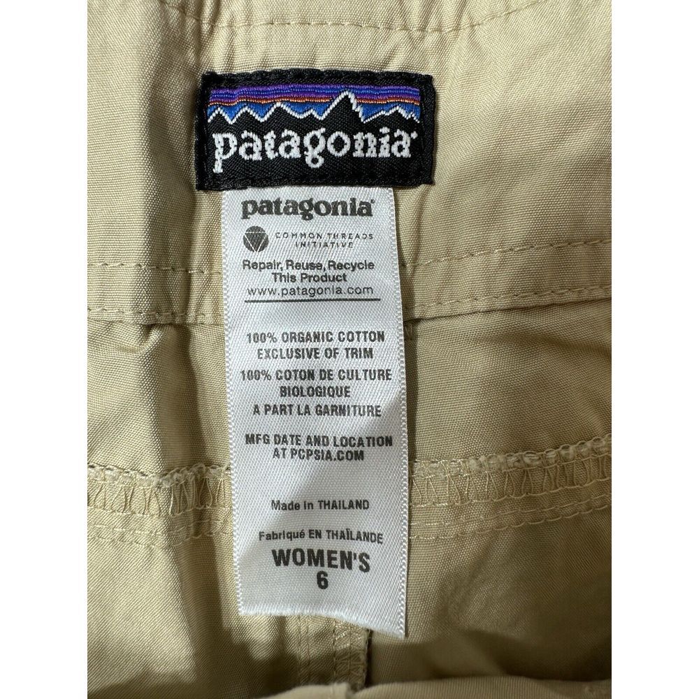 Patagonia Roll Up Shorts Straight Lightweight Pockets Travel Hiking Womens 6 Tan - Picture 3 of 8